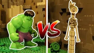 LEGO Trevor Henderson Hulk VS Siren Head (Animation)