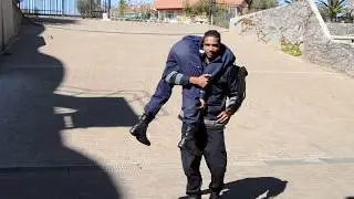 Fireman's lift of an unconscious person