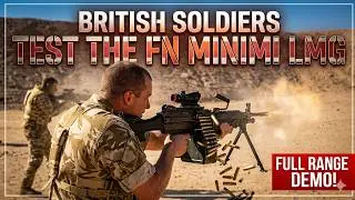 British Soldiers Test out the FN Minimi in Iraq Operation Telic 7