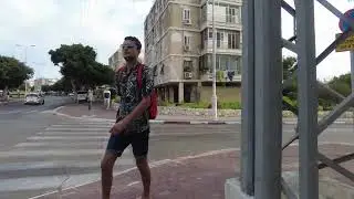 Walking From Mivtsa Sinai Street to the beach. Bat-Yam, Israel