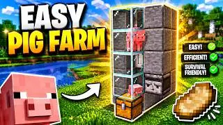 🐷This EASY Pig Farm Gives UNLIMITED Food! | Minecraft Tutorial