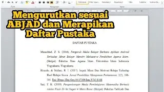 Cara Merapikan DAFTAR PUSTAKA