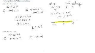 Inequalities with Absolute Value