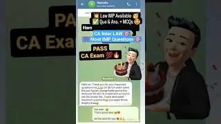 CA Inter Law Most important questions List 💥 #caintermediate #cainter