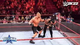 WWE 2K22 - Brock Lesnar vs Roman Reigns WrestleMania 38