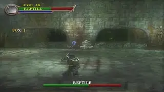 #1165 Mortal Kombat Shaolin Monks (PS2) Bosses (10/15): Boss Reptile gameplay