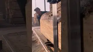Cutting wood with  amazing machine .