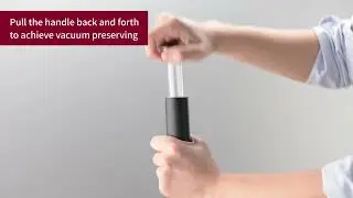 Wine Saver Pump with 4 Vacuum Bottle Stoppers, Reusable Wine Preserver