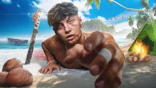 Surviving 50 Hours on a Desert Island without Any Experience 🏝