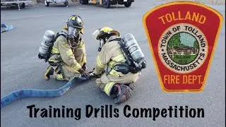 Droning B-Roll Tolland Voluntary Fire Dept. Training Event 4/5/22