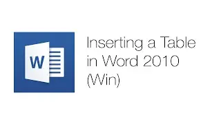 Office Tutorials - Inserting a Table (Microsoft Word 2010)