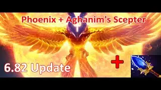 Dota 2 - Phoenix + Aghanim's Scepter (6.82 Update)