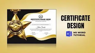 How to make a Certificate in Microsoft Word | Certificate Design | MS Word Tutorial