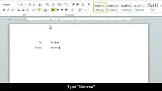 Microsoft Office Word PC: Tabs, Example 1