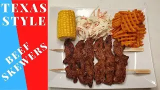 Texas Beef Skewer bbq / How To Make Beef Skewers Texas Style / Authentic Texas spice mix