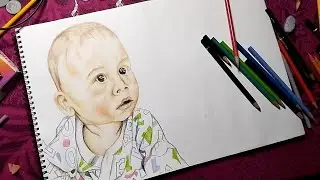 A Sketch Full of Love | Color Pencil Drawing of My Baby at One