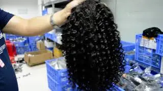 Deep wave Lace frontal wig pre plucked with baby hair