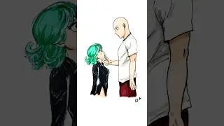 draw tatsumaki and saitama epic moment #shorts #drawing #onepunchman