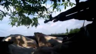 Марьинка Позиции ополченцев под обстрелом