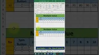 Create spin button to calculate multiple value in excel #learnexcel #excelbangla #exceltips #excel