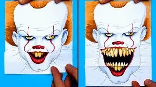Drawing Pennywise and Funny Things You Can Make of Paper - IT Chapter Two