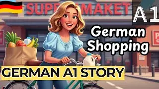 Learn German at the Supermarket 🛒| A1 Story for Beginners with Translation