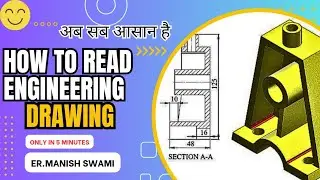 mechanical engineering drawing practice typ of lines and section view details by#manishswami