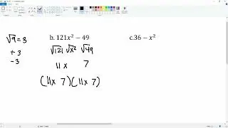 Chapter 10 Problem 7 Factor a Difference of Sqaures
