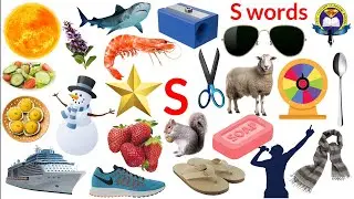 S Letter Words | Vocabulary Words With S |  English Vocabular | Sun | Sunflower | Sunglass | Sweet
