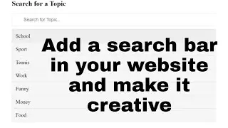 How to create a search bar with javascript ||  Search list or filter list