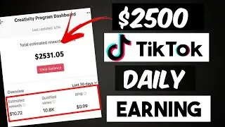 2500$ Daily TikTok Earning | How To Monetize Your Tiktok | Get Rewarded With Creativity Program Beta