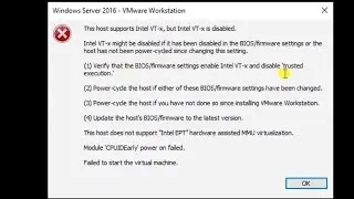 Unable to start Virtual machine after installation of vm and ubuntu iso file