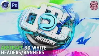 Tutorial: Abstract 3D White Headers/Banners | C4D R17 + Photoshop CC by Qehzy