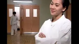 Female Judo Training Scene