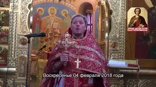 Воскресная проповедь протоиерея Вадима Гурина_4 февраля 2018