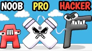 Merge Alphabet Lore Run Noob vs Pro vs Hacker - Merge Letters ABC Alphabet Lore Game
