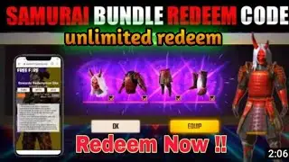 zombie samurai bundle redeem code 😮|| Free Fire Zombie Samurai Redeem Code || 5 june redeem code