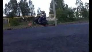Подрыв скутера Honda dio af-27 в стоке