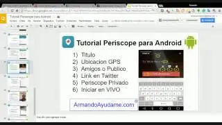 Tutorial Periscope para ANDROID COMPLETO