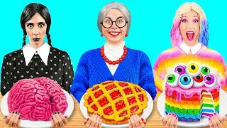 Wednesday vs Grandma Cooking Challenge | Who Wins the Cooking War by KiKi Challenge