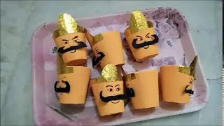 Ravana kese banate hai  || घर में कागज का रावण कैसे बनायें