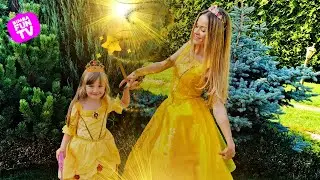 👸 Disney PRINCESSES Ева КАК ПРИНЦЕССА Делает макияж и превращается ВО ВЗРОСЛУЮ ПРИНЦЕССУ БЕЛЛЬ!