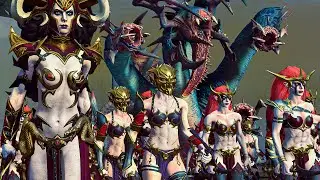 War in Naggaroth - DARK ELVES vs OGRE KINGDOMS - Total War: Warhammer 3 Cinematic Battle
