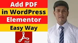 How To Embed PDF in WordPress Elementor Without Plugin || Add PDF in Website Page