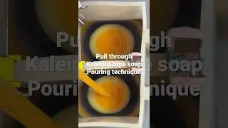 Kaleidoscope soap pouring technique. Cold process soap making.