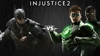 Injustice 2 - Бэтмен против Зелёных Фонарей - Intros & Clashes (rus)