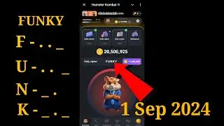 Hamster Kombat Daily Cipher Code 1 September | Hamster Kombat Morse Today Code 1 September 1 M Coins