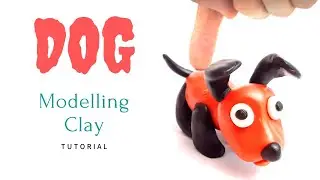 DOG - how to make with clay ,tutorial #dog #animals #clayart#forkids