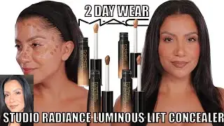 FULL FACE USING NEW MAC STUDIO RADIANCE 24HR LUMINOUS LIFT CONCEALER & 2 DAY WEAR  | MagdalineJanet