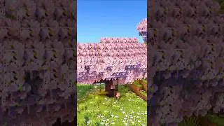 Build a base on the cherry tree #shorts #shortvideo #minecraftbuilding #minecraft #minecraftbuild